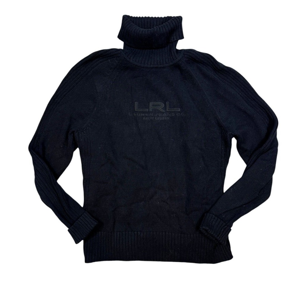 Lauren Jeans Co. LRL Women's Embroidered Logo Spell Out Turtleneck Sweater XL